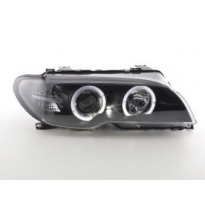 Faros Angel Eyes Bmw 3er E46 Coupe, Cabrio Bj. 03-05 Negro Fk Automotive