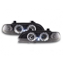 Faros Delanteros Set Angel Eyes Bmw Serie 5 Modelo E39  95-00 Negro Fk Automotive