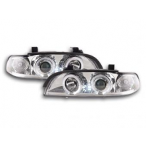 Faros Delanteros Set Angel Eyes Bmw Serie 5 Modelo E39  95-01 Cromado Fk Automotive
