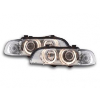 Faros Angel Eyes Para Bmw Serie 5 (Tipo E39) 95-00 Cromado Fk Automotive