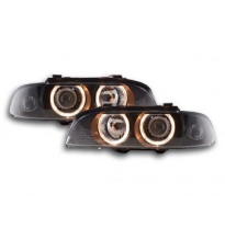 Faros Angel Eyes Para Bmw Serie 5 (Tipo E39) 95-00 Negro Fk Automotive