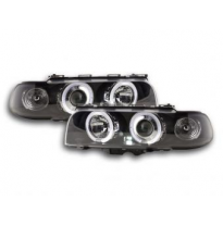 Faros Delanteros Set Angel Eyes Bmw Serie 7 Modelo E38  95-98 Negro Fk Automotive
