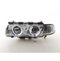 Faros Delanteros Set Angel Eyes Bmw Serie 7 Modelo E38  97-02 Cromado Fk Automotive