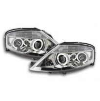Faros Delanteros Set Angel Eyes Citroen C3  02- Cromado Fk Automotive