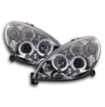 Faros Delanteros Set Angel Eyes Citroen Xsara Modelo N7  00-05 Cromado Con Faros Antiniebla Delanteros Fk Automotive