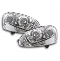 Faros Delanteros Set Angel Eyes Citroen Xsara Modelo N7  00-05 Negro Fk Automotive