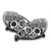 Faros Delanteros Set Angel Eyes Citroen Xsara Modelo N7  00-05 Cromado Con Faros Antiniebla Delanteros Fk Automotive