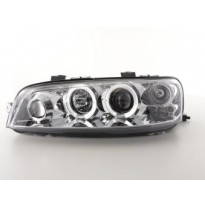 Faros Delanteros Set Angel Eyes Fiat Punto 2 Modelo 188  99-02 Cromado Fk Automotive