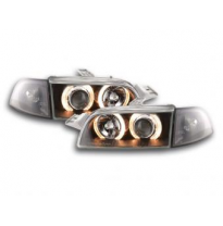 Faros Delanteros Angel Eyes Set  Fiat Punto 1 Modelo 176  93-98 Negro Fk Automotive