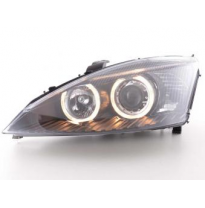 Faros Delanteros Angel Eyes Set  Ford Focus  01-02 Negro Fk Automotive