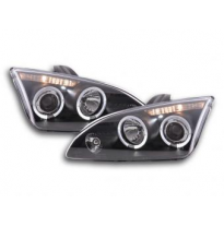 Faros Delanteros Angel Eyes Set Ford Focus 2  05-08 Negro Fk Automotive