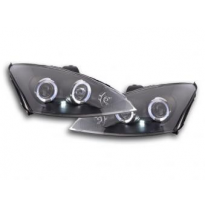 Faros Delanteros Set Angel Eyes Ford Focus  00-04 Negro Fk Automotive