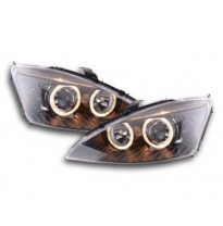 Faros Delanteros Angel Eyes Set  Ford Focus  98-01 Negro Fk Automotive