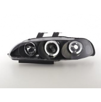 Faros Delanteros Set Angel Eyes Honda Civic 4-Ptas.  92-95 Negro Fk Automotive