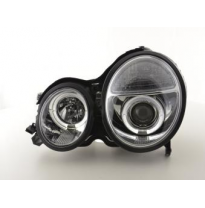 Faros Delanteros Set Angel Eyes Mercedes Clase E Modelo W210  97-01 Cromado Fk Automotive
