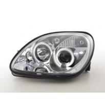 Faros Delanteros Set Angel Eyes Mercedes Benz Slk Modelo R170  96-02 Cromado Fk Automotive