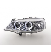 Faros Delanteros Set Angel Eyes Opel Astra Modelo G  98-03 Cromado Fk Automotive