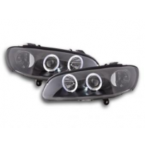 Faros Delanteros Set Angel Eyes Opel Omega Modelo B  94-99 Negro Fk Automotive