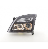Faros Delanteros Angel Eyes Set  Opel Vectra Modelo C  02-04 Negro Fk Automotive