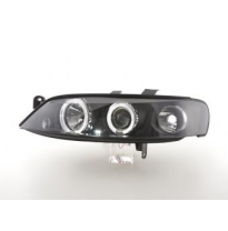 Faros Delanteros Set Angel Eyes Opel Vectra Modelo B Bj: 99-02 Negro Fk Automotive