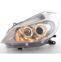 Faros Delanteros Angel Eyes Set  Renault Clio Modelo R  05- Cromado Fk Automotive