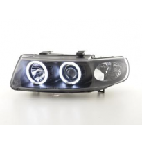 Faros Angel Eyes Ccfl Seat Leon (1m) Bj. 99-06 Negro Fk Automotive