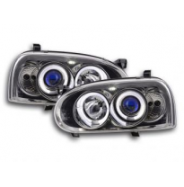 Faros Delanteros Set Angel Eyes Vw Golf 3 Modelo 1hxo 1 Exo  91-97 Cromado Fk Automotive