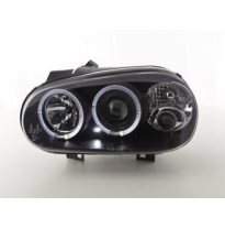 Faros Delanteros Set Angel Eyes Vw Golf 4 Modelo 1j  98-03 Negro Fk Automotive