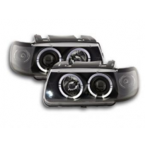 Faros Delanteros Set Angel Eyes Vw Polo Modelo 6n  94-99 Negro Fk Automotive