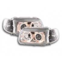 Faros Angel Eyes Para Vw Polo (Tipo 6n) 94-99 Cromado Fk Automotive
