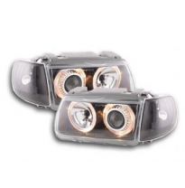 Faros Angel Eyes Para Vw Polo (Tipo 6n) 94-99 Negro Fk Automotive