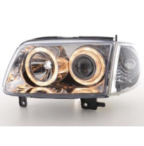 Faros Angel Eyes Para Vw Polo (Tipo 6n2) 99-01 Cromado Fk Automotive