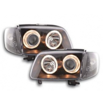 Faros Angel Eyes Para Vw Polo (Tipo 6n2) 99-01 Negro Fk Automotive