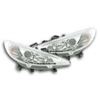 Faros Delanteros Luz Diurna Set Peugeot 207  06- Cromado Fk Automotive