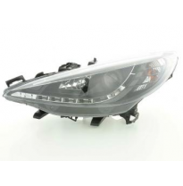 Faros Delanteros Luz Diurna Set Peugeot 207  06- Negro Fk Automotive