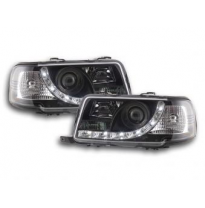 Faros Delanteros Luz Diurna Set Audi 80 Modelo B4  91-94 Negro Fk Automotive