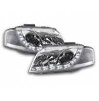 Faros Delanteros Luz Diurna Set Luz Diurna Audi A3 Modelo 8p  03-08 Cromado Fk Automotive