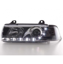 Faros Delanteros Luz Diurna Set Bmw Serie 3 Coupe Modelo E36  92-98 Cromado Fk Automotive