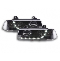 Faros Delanteros Luz Diurna Set Bmw Serie 3 E36 Coupe/Cabrio  92-98, Negro Fk Automotive