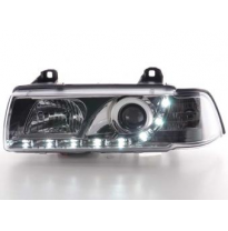 Faros Delanteros Luz Diurna Set Bmw Serie 3 E36 Sedan/Touring  92-98, Cromado Fk Automotive