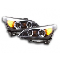 Faros Angel Eyes Bmw 5er E60/E61 Bj. 03-07 Negro Fk Automotive