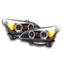 Faros Angel Eyes Bmw 5er E60/E61 Bj. 03-07 Negro Fk Automotive