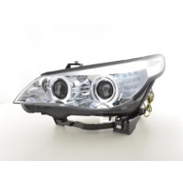 Faros Angel Eyes Led Xenon Bmw 5er E60/E61 Bj. 03-04 Cromado Fk Automotive