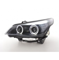 Faros Angel Eyes Led Xenon Bmw 5er E60/E61 Bj. 03-04 Negro Fk Automotive