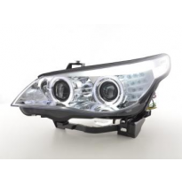 Faros Angel Eyes Led Xenon Bmw 5er E60/E61 Bj. 05-08 Cromado Fk Automotive