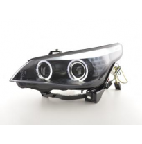 Faros Angel Eyes Led Xenon Bmw 5er E60/E61 Bj. 05-08 Negro Fk Automotive