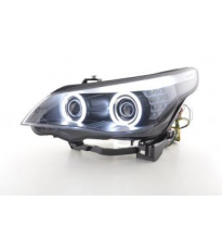 Faros Angel Eyes Ccfl Xenon Bmw 5er E60/E61 Bj. 05-08 Negro Fk Automotive