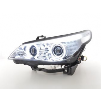 Faros Angel Eyes Ccfl Xenon Bmw 5er E60/E61 Bj. 03-04 Cromado Fk Automotive