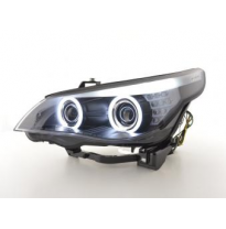 Faros Angel Eyes Ccfl Xenon Bmw 5er E60/E61 Bj. 03-04 Negro Fk Automotive
