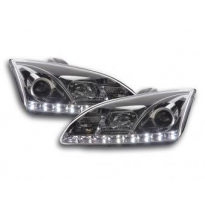 Faros Delanteros Luz Diurna Set Ford Focus 4/5-Ptas.  05-08 Cromado Fk Automotive
